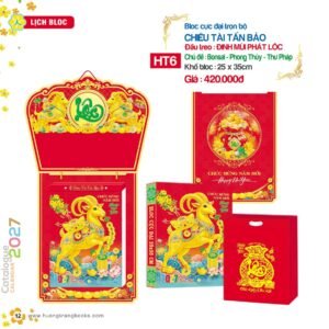 Lịch Bloc Cực Đại 2027 HT Mẫu HT6 (25 x 35cm) Cung Cấp Lịch Tết Doanh Nghiệp Hà Nội in logo doanh nghiệp quà tặng Tết tại Quà Tặng Miền Bắc