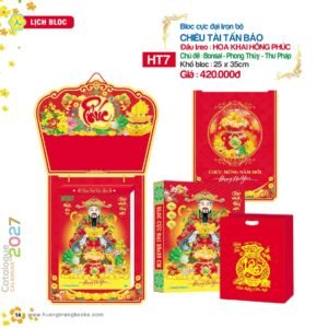 Lịch Bloc Cực Đại 2027 HT Mẫu HT7 (25 x 35cm) Cung Cấp Lịch Tết Doanh Nghiệp Hà Nội in logo doanh nghiệp quà tặng Tết tại Quà Tặng Miền Bắc