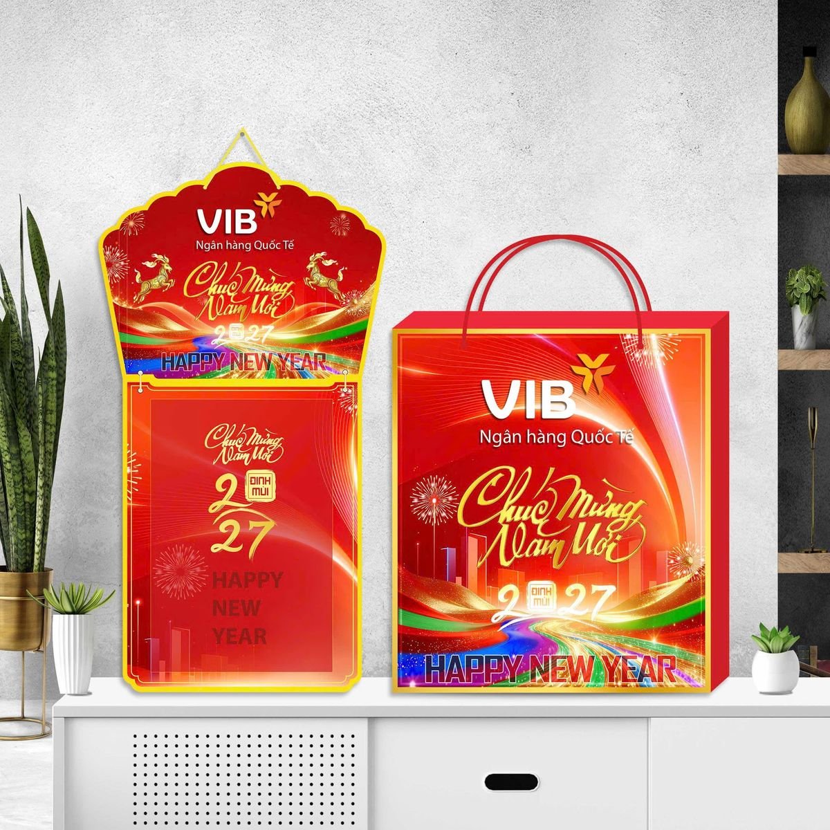 Lịch Khánh Gỗ Lamina 2 Đầu 2027 LM2D_061 - Quà Tặng Miền Bắc