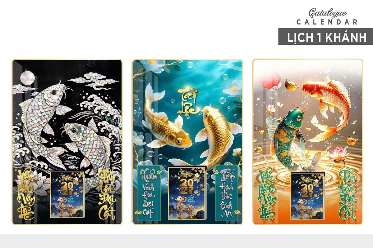 Lịch Gỗ Lamina Cao Cấp 40x60cm 2027 LM406_005 - Quà Tặng Miền Bắc