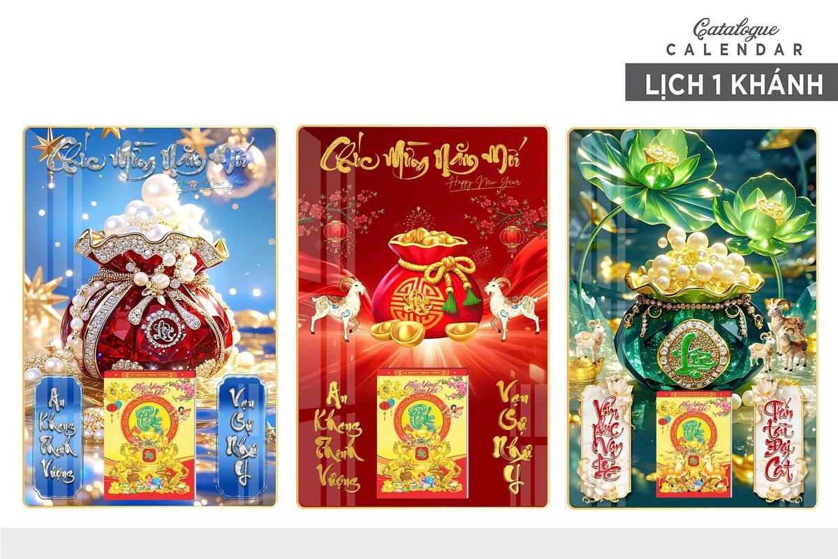 Lịch Gỗ Lamina Cao Cấp 40x60cm 2027 LM406_024 - Quà Tặng Miền Bắc