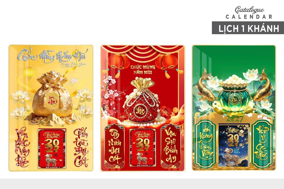 Lịch Gỗ Lamina Cao Cấp 40x60cm 2027 LM406_030 - Quà Tặng Miền Bắc