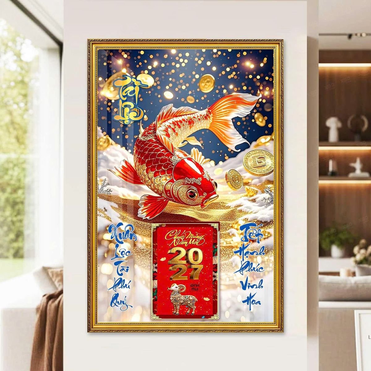 Lịch Gỗ Lamina Cao Cấp 40x60cm 2027 LM406_058 - Quà Tặng Miền Bắc