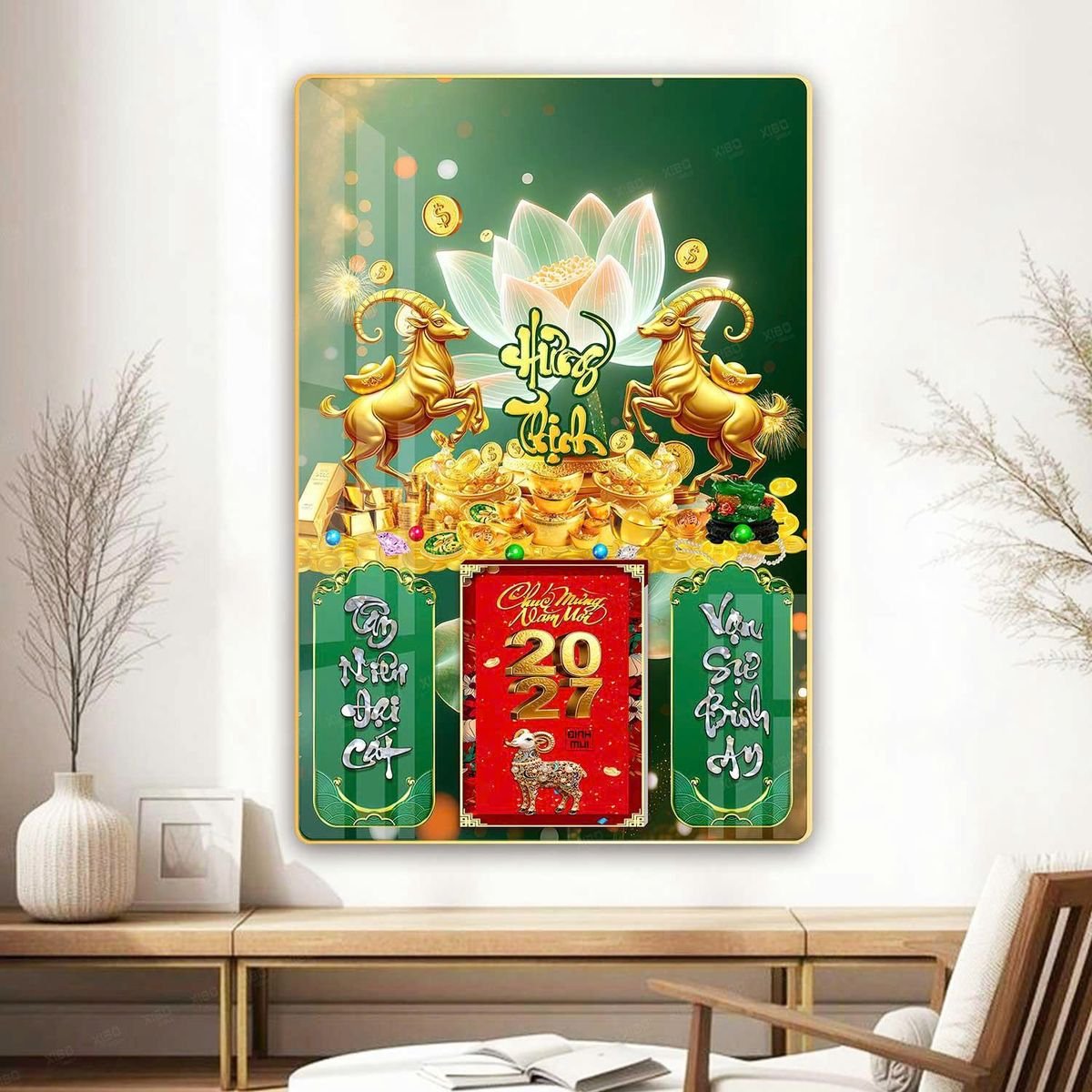 Lịch Gỗ Lamina Cao Cấp 40x60cm 2027 LM406_072 - Quà Tặng Miền Bắc