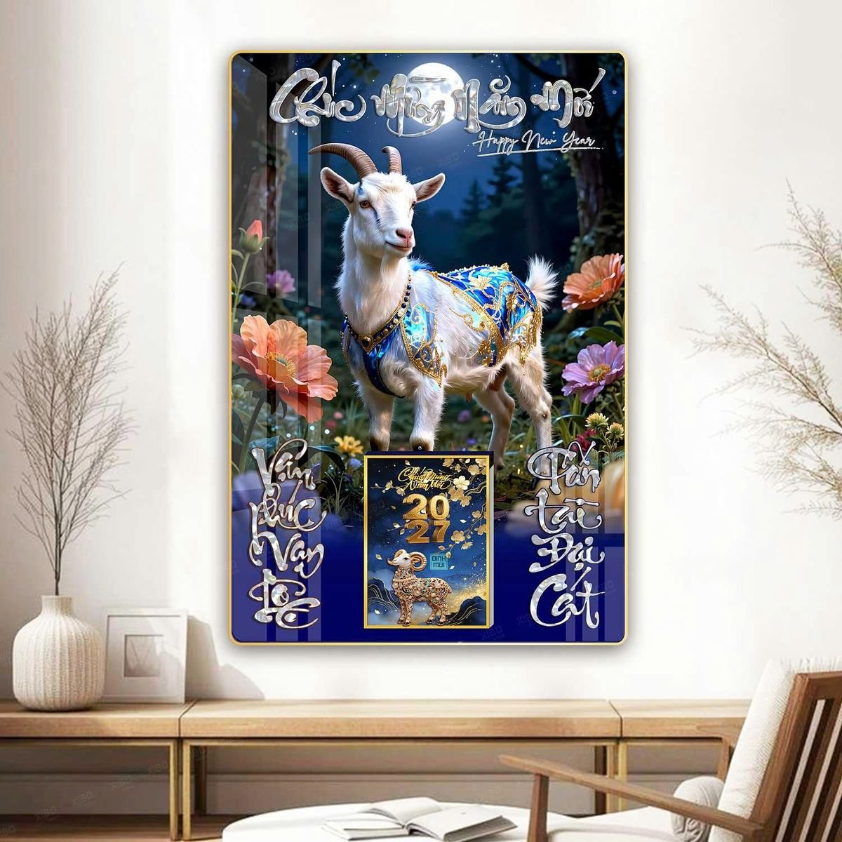 Lịch Gỗ Lamina Cao Cấp 40x60cm 2027 LM406_074 - Quà Tặng Miền Bắc