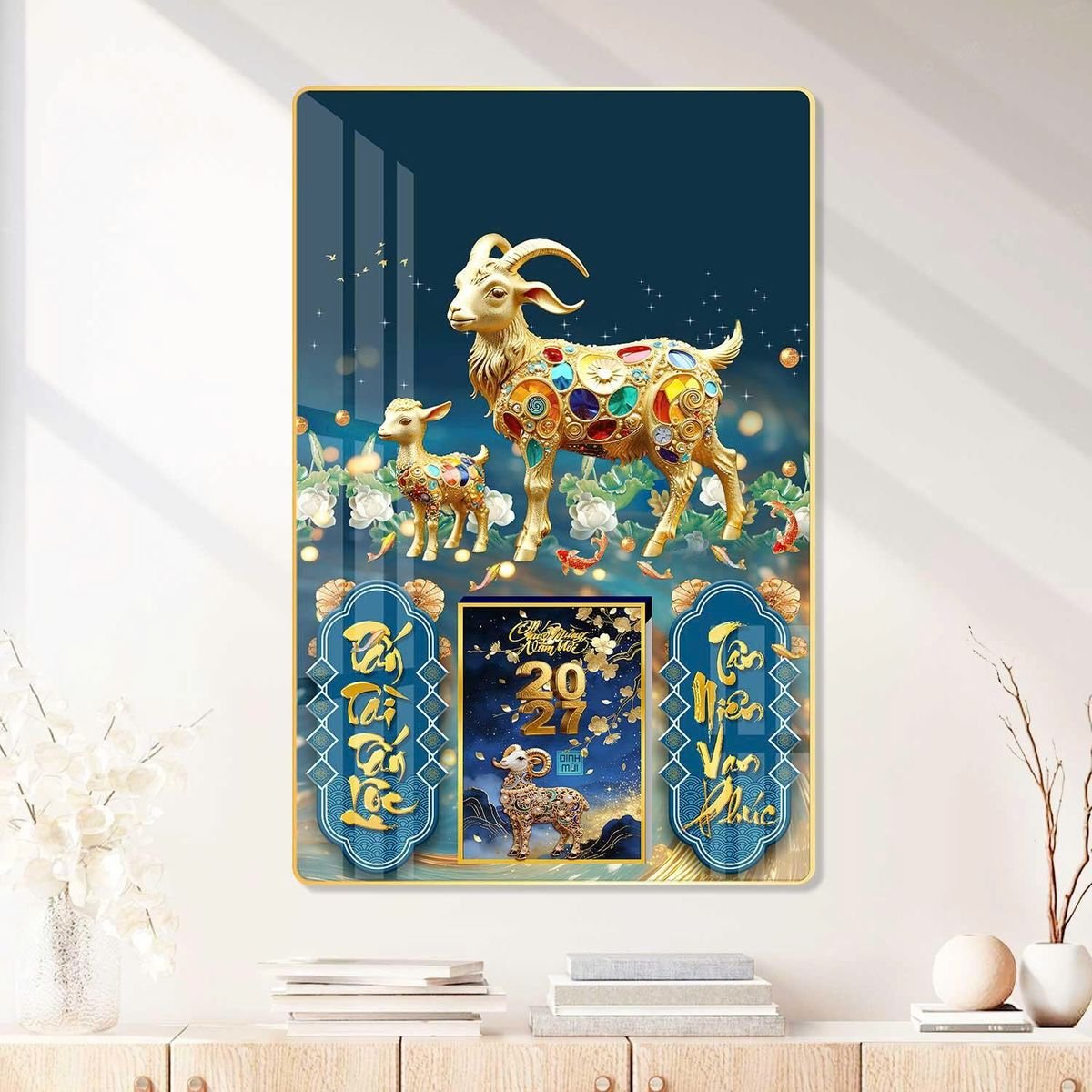 Lịch Gỗ Lamina Cao Cấp 40x60cm 2027 LM406_084 - Quà Tặng Miền Bắc
