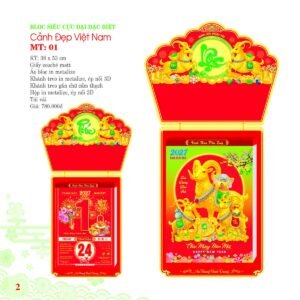 Lịch Bloc Siêu Cực Đại 2027 MT Mẫu MT01 (38 x 53cm) Cung Cấp Lịch Tết Doanh Nghiệp Hà Nội in logo doanh nghiệp quà tặng Tết tại Quà Tặng Miền Bắc