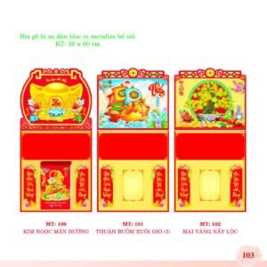 Bìa Lò Xo Dán Bloc 2027 MT Mẫu MT100 (30 x 60cm) Cung Cấp Lịch Tết Doanh Nghiệp Hà Nội in logo doanh nghiệp quà tặng Tết tại Quà Tặng Miền Bắc