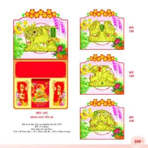 Bìa Lò Xo Dán Bloc 2027 MT Mẫu MT129 (37 x 68cm) Cung Cấp Lịch Tết Doanh Nghiệp Hà Nội in logo doanh nghiệp quà tặng Tết tại Quà Tặng Miền Bắc