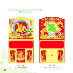 Bìa Lò Xo Dán Bloc 2027 MT Mẫu MT142 (37 x 68cm) Cung Cấp Lịch Tết Doanh Nghiệp Hà Nội in logo doanh nghiệp quà tặng Tết tại Quà Tặng Miền Bắc