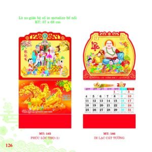 Lịch Treo Tường Lò Xo 2027 MT Mẫu MT185 - Cát Tường Như Ý (37 x 68cm) Cung Cấp Lịch Tết Doanh Nghiệp Hà Nội in logo doanh nghiệp quà tặng Tết tại Quà Tặng Miền Bắc