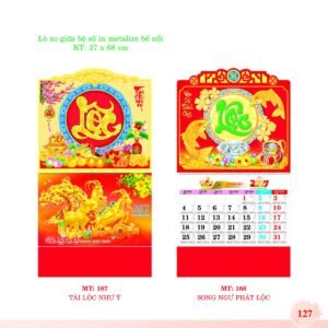 Lịch Treo Tường Lò Xo 2027 MT Mẫu MT188 (37 x 68cm) Cung Cấp Lịch Tết Doanh Nghiệp Hà Nội in logo doanh nghiệp quà tặng Tết tại Quà Tặng Miền Bắc
