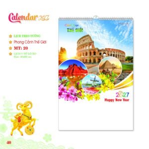 Lịch Treo Tường Lò Xo 2027 MT Mẫu MT20 (40 x 60cm) Cung Cấp Lịch Tết Doanh Nghiệp Hà Nội in logo doanh nghiệp quà tặng Tết tại Quà Tặng Miền Bắc