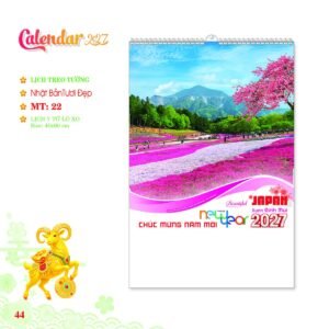 Lịch Treo Tường Lò Xo 2027 MT Mẫu MT22 (40 x 60cm) Cung Cấp Lịch Tết Doanh Nghiệp Hà Nội in logo doanh nghiệp quà tặng Tết tại Quà Tặng Miền Bắc