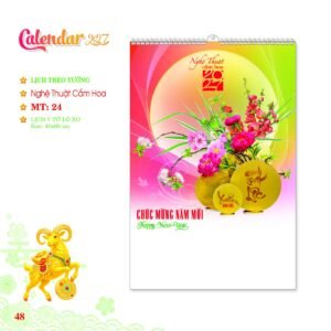 Lịch Treo Tường Lò Xo 2027 MT Mẫu MT24 (40 x 60cm) Cung Cấp Lịch Tết Doanh Nghiệp Hà Nội in logo doanh nghiệp quà tặng Tết tại Quà Tặng Miền Bắc