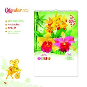 Lịch Treo Tường Lò Xo 2027 MT Mẫu MT25 (40 x 60cm) Cung Cấp Lịch Tết Doanh Nghiệp Hà Nội in logo doanh nghiệp quà tặng Tết tại Quà Tặng Miền Bắc