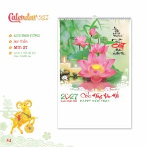 Lịch Treo Tường Lò Xo 2027 MT Mẫu MT27 (40 x 60cm) Cung Cấp Lịch Tết Doanh Nghiệp Hà Nội in logo doanh nghiệp quà tặng Tết tại Quà Tặng Miền Bắc