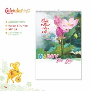Lịch Treo Tường Lò Xo 2027 MT Mẫu MT28 (40 x 60cm) Cung Cấp Lịch Tết Doanh Nghiệp Hà Nội in logo doanh nghiệp quà tặng Tết tại Quà Tặng Miền Bắc