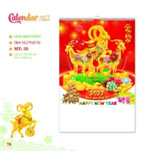 Lịch Treo Tường Lò Xo 2027 MT Mẫu MT35 (40 x 60cm) Cung Cấp Lịch Tết Doanh Nghiệp Hà Nội in logo doanh nghiệp quà tặng Tết tại Quà Tặng Miền Bắc