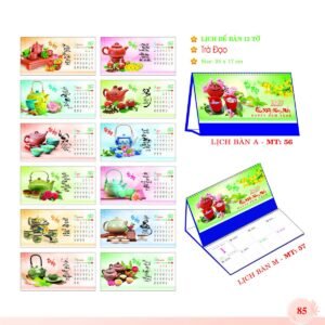 Lịch Để Bàn 2027 MT Mẫu MT57 (24 x 17cm) Cung Cấp Lịch Tết Doanh Nghiệp Hà Nội in logo doanh nghiệp quà tặng Tết tại Quà Tặng Miền Bắc