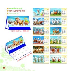 Lịch Để Bàn 2027 MT Mẫu MT59 (24 x 17cm) Cung Cấp Lịch Tết Doanh Nghiệp Hà Nội in logo doanh nghiệp quà tặng Tết tại Quà Tặng Miền Bắc