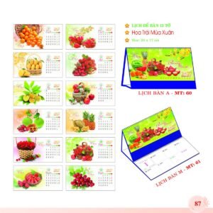 Lịch Để Bàn 2027 MT Mẫu MT60 (24 x 17cm) Cung Cấp Lịch Tết Doanh Nghiệp Hà Nội in logo doanh nghiệp quà tặng Tết tại Quà Tặng Miền Bắc