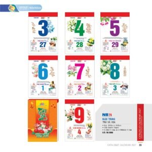 Lịch Bloc 2027 NB Mẫu NB14 (29 x 41 cm) Cung Cấp Lịch Tết Doanh Nghiệp Hà Nội in logo doanh nghiệp quà tặng Tết tại Quà Tặng Miền Bắc