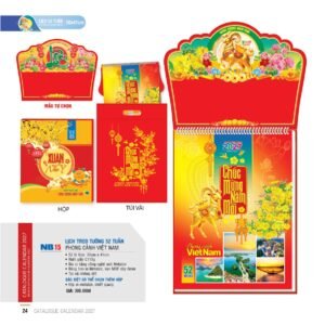 Lịch 52 Tuần 2027 NB Mẫu NB15 (30 x 41cm) Cung Cấp Lịch Tết Doanh Nghiệp Hà Nội in logo doanh nghiệp quà tặng Tết tại Quà Tặng Miền Bắc