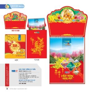 Lịch 52 Tuần 2027 NB Mẫu NB17 (30 x 41cm) Cung Cấp Lịch Tết Doanh Nghiệp Hà Nội in logo doanh nghiệp quà tặng Tết tại Quà Tặng Miền Bắc