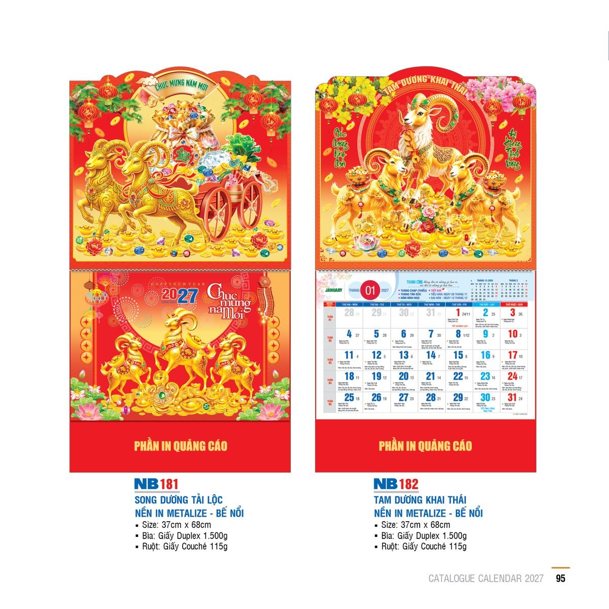 Lịch Bìa Treo 2027 NB Mẫu NB181 (29 x 41 cm) Cung Cấp Lịch Tết Doanh Nghiệp Hà Nội Lịch Bìa Treo 2027 NB Mẫu NB181 (29 x 41 cm) Cung Cấp Lịch Tết Doanh Nghiệp Hà Nội in logo doanh nghiệp quà tặng Tết tại Quà Tặng Miền Bắc