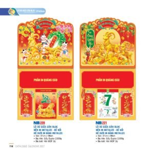 Lịch Treo Tường Lò Xo 2027 NB Mẫu NB220 (37 x 68cm) Cung Cấp Lịch Tết Doanh Nghiệp Hà Nội in logo doanh nghiệp quà tặng Tết tại Quà Tặng Miền Bắc