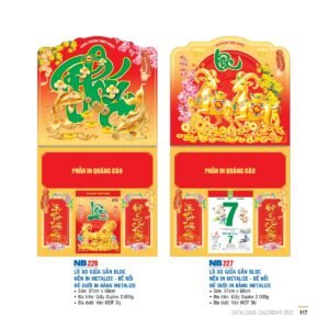 Lịch Treo Tường Lò Xo 2027 NB Mẫu NB227 (40 x 60 cm) Cung Cấp Lịch Tết Doanh Nghiệp Hà Nội in logo doanh nghiệp quà tặng Tết tại Quà Tặng Miền Bắc