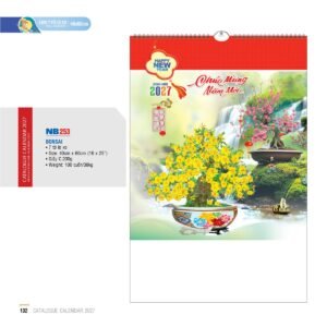 Lịch Treo Tường Lò Xo 2027 NB Mẫu NB253 (16 x 25 cm) Cung Cấp Lịch Tết Doanh Nghiệp Hà Nội in logo doanh nghiệp quà tặng Tết tại Quà Tặng Miền Bắc