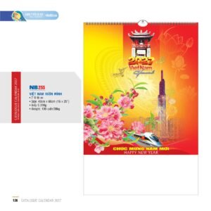 Lịch Treo Tường Lò Xo 2027 NB Mẫu NB255 (16 x 25 cm) Cung Cấp Lịch Tết Doanh Nghiệp Hà Nội in logo doanh nghiệp quà tặng Tết tại Quà Tặng Miền Bắc