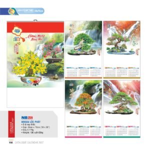 Lịch Treo Tường Nẹp Thiếc 2027 NB Mẫu NB259 (45  x  70cm) Cung Cấp Lịch Tết Doanh Nghiệp Hà Nội in logo doanh nghiệp quà tặng Tết tại Quà Tặng Miền Bắc