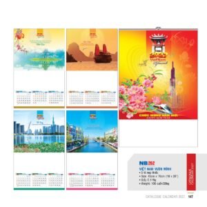 Lịch Treo Tường Nẹp Thiếc 2027 NB Mẫu NB262 (18 x 28 cm) Cung Cấp Lịch Tết Doanh Nghiệp Hà Nội in logo doanh nghiệp quà tặng Tết tại Quà Tặng Miền Bắc