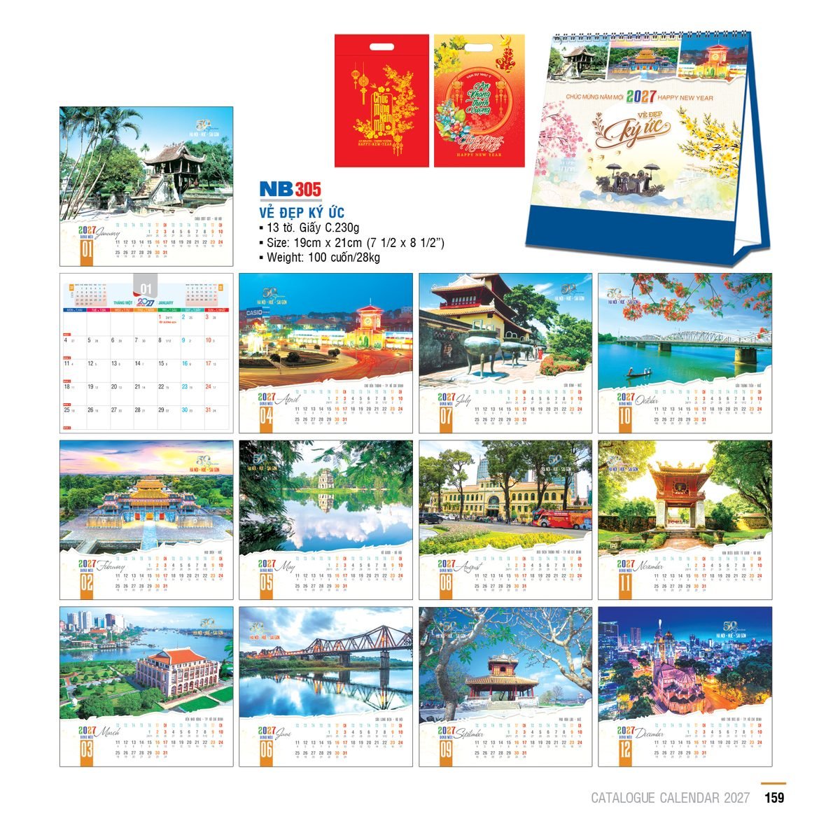 Lịch Bloc 2027 NB Mẫu NB305 (29 x 41 cm) Cung Cấp Lịch Tết Doanh Nghiệp Hà Nội Lịch Bloc 2027 NB Mẫu NB305 (29 x 41 cm) Cung Cấp Lịch Tết Doanh Nghiệp Hà Nội in logo doanh nghiệp quà tặng Tết tại Quà Tặng Miền Bắc
