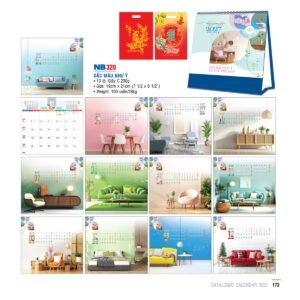 Lịch Bloc 2027 NB Mẫu NB320 (31 x 23 cm) Cung Cấp Lịch Tết Doanh Nghiệp Hà Nội in logo doanh nghiệp quà tặng Tết tại Quà Tặng Miền Bắc