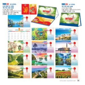 Lịch Để Bàn 2027 NB Mẫu NB324 (027  x  02 cm) Cung Cấp Lịch Tết Doanh Nghiệp Hà Nội in logo doanh nghiệp quà tặng Tết tại Quà Tặng Miền Bắc