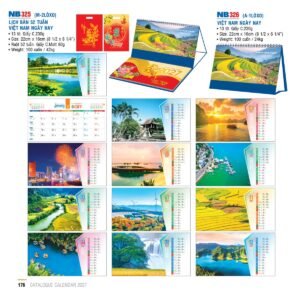 Lịch Để Bàn 2027 NB Mẫu NB326 (18 x 15 cm) Cung Cấp Lịch Tết Doanh Nghiệp Hà Nội in logo doanh nghiệp quà tặng Tết tại Quà Tặng Miền Bắc