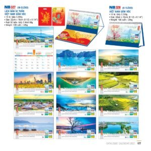 Lịch Để Bàn 2027 NB Mẫu NB328 (16 x 24 cm) Cung Cấp Lịch Tết Doanh Nghiệp Hà Nội in logo doanh nghiệp quà tặng Tết tại Quà Tặng Miền Bắc
