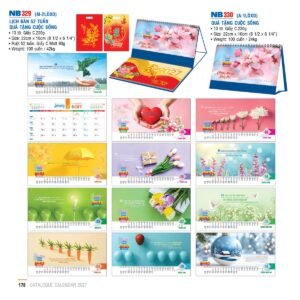 Lịch Để Bàn 2027 NB Mẫu NB330 (16 x 24 cm) Cung Cấp Lịch Tết Doanh Nghiệp Hà Nội in logo doanh nghiệp quà tặng Tết tại Quà Tặng Miền Bắc