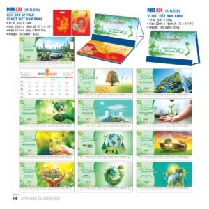 Lịch Để Bàn 2027 NB Mẫu NB334 (16 x 24 cm) Cung Cấp Lịch Tết Doanh Nghiệp Hà Nội in logo doanh nghiệp quà tặng Tết tại Quà Tặng Miền Bắc