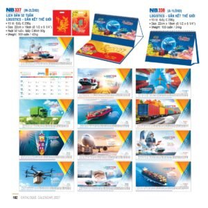 Lịch Để Bàn 2027 NB Mẫu NB338 (16 x 24 cm) Cung Cấp Lịch Tết Doanh Nghiệp Hà Nội in logo doanh nghiệp quà tặng Tết tại Quà Tặng Miền Bắc