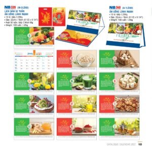 Lịch Để Bàn 2027 NB Mẫu NB339 (16 x 24 cm) Cung Cấp Lịch Tết Doanh Nghiệp Hà Nội in logo doanh nghiệp quà tặng Tết tại Quà Tặng Miền Bắc