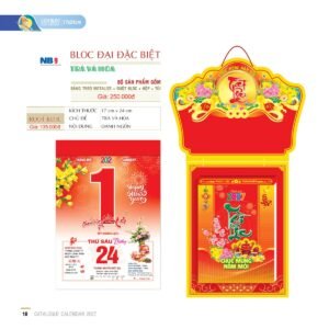 Lịch Bloc Đại Đặc Biệt 2027 NB Mẫu NB9 (17 x 24cm) Cung Cấp Lịch Tết Doanh Nghiệp Hà Nội in logo doanh nghiệp quà tặng Tết tại Quà Tặng Miền Bắc