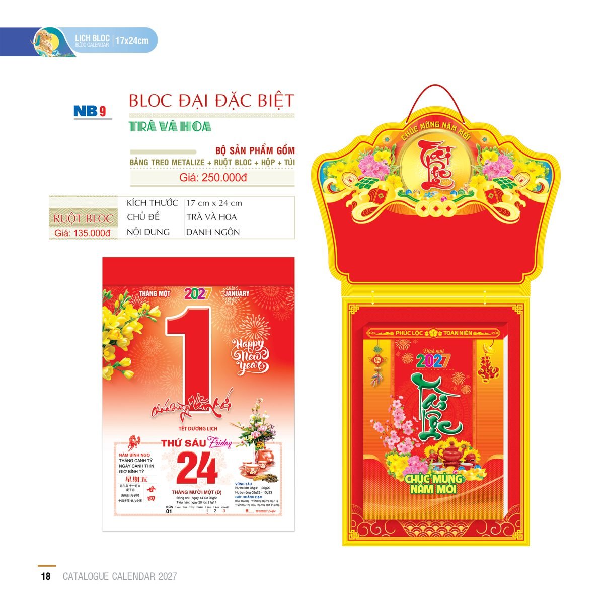 Lịch Bloc Đại Đặc Biệt 2027 NB Mẫu NB9 (17 x 24cm) Cung Cấp Lịch Tết Doanh Nghiệp Hà Nội Lịch Bloc Đại Đặc Biệt 2027 NB Mẫu NB9 (17 x 24cm) Cung Cấp Lịch Tết Doanh Nghiệp Hà Nội in logo doanh nghiệp quà tặng Tết tại Quà Tặng Miền Bắc