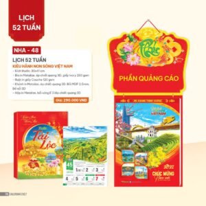 Lịch 52 Tuần 2027 NHA Mẫu NHA48 (30 x 41cm) Cung Cấp Lịch Tết Doanh Nghiệp Hà Nội in logo doanh nghiệp quà tặng Tết tại Quà Tặng Miền Bắc