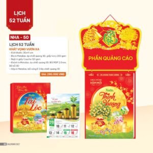 Lịch 52 Tuần 2027 NHA Mẫu NHA50 (30 x 41cm) Cung Cấp Lịch Tết Doanh Nghiệp Hà Nội in logo doanh nghiệp quà tặng Tết tại Quà Tặng Miền Bắc
