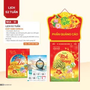 Lịch 52 Tuần 2027 NHA Mẫu NHA51 (30 x 41cm) Cung Cấp Lịch Tết Doanh Nghiệp Hà Nội in logo doanh nghiệp quà tặng Tết tại Quà Tặng Miền Bắc